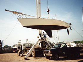 boat being lifted