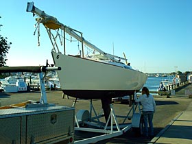 boat on trailer