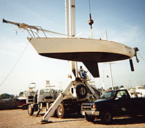 Boat on the hoist